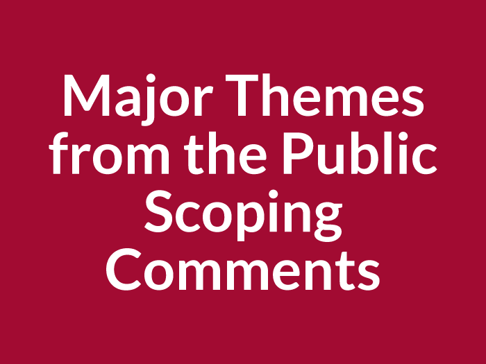 Major Themes from the Public Scoping Comments
