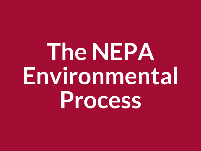 The NEPA Environmental Process