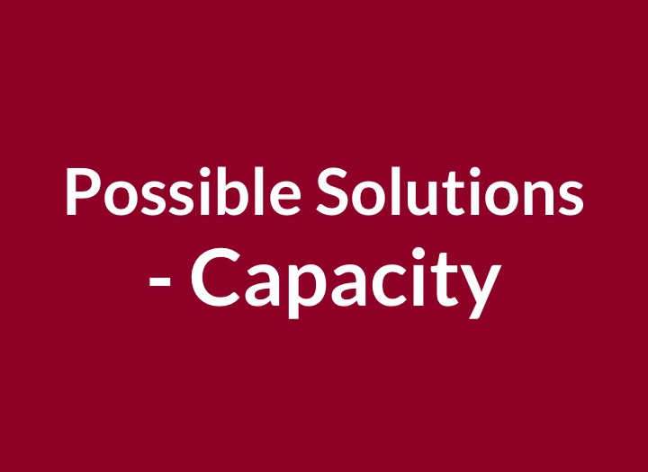 Possible Solutions- Capacity
